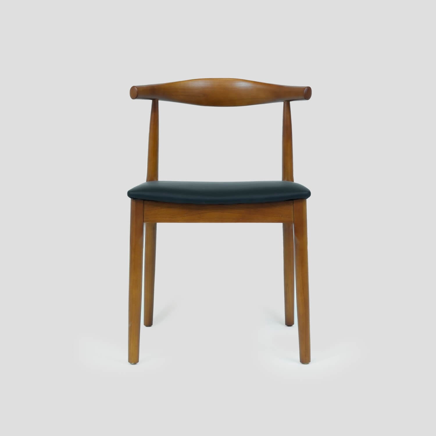 Azure Dining Chair - Armless - Vegan Leather upholstery, dark walnut wood frame