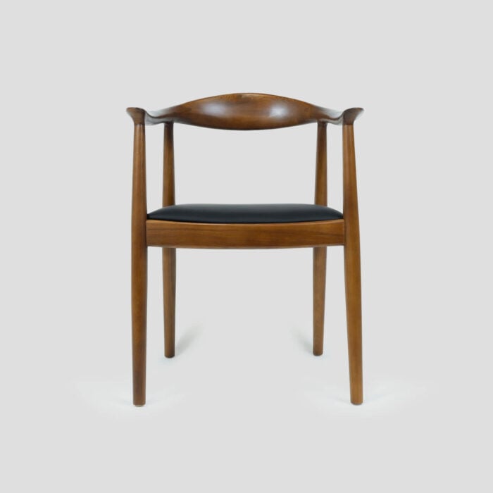 Azure Dining Chair - Vegan Leather upholstery, dark walnut wood frame