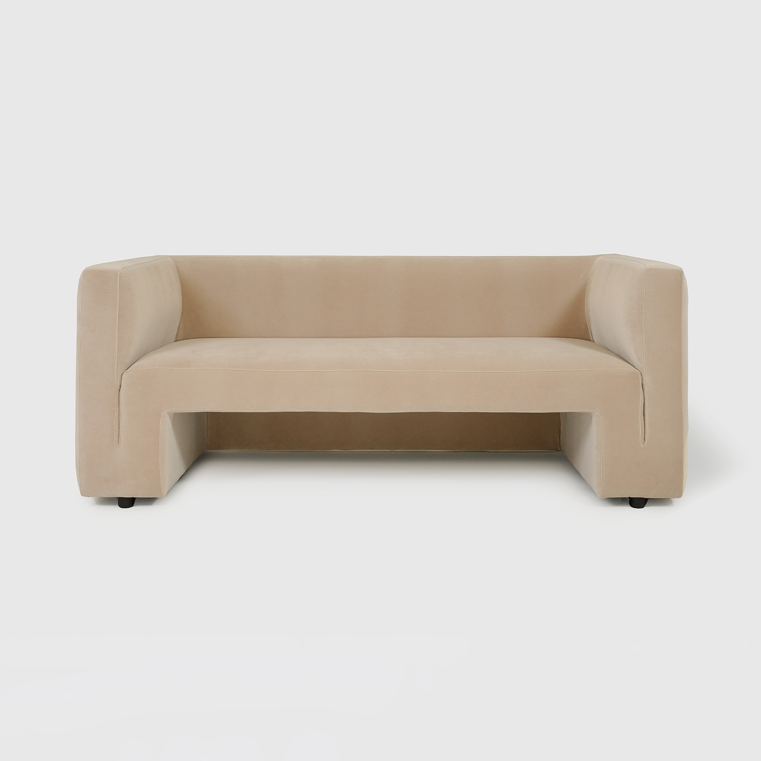 eden 72.5 sofa sandy shade velvet