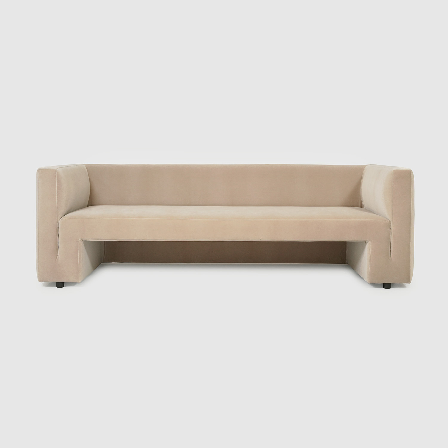 eden 90.5 sofa sandy shade velvet