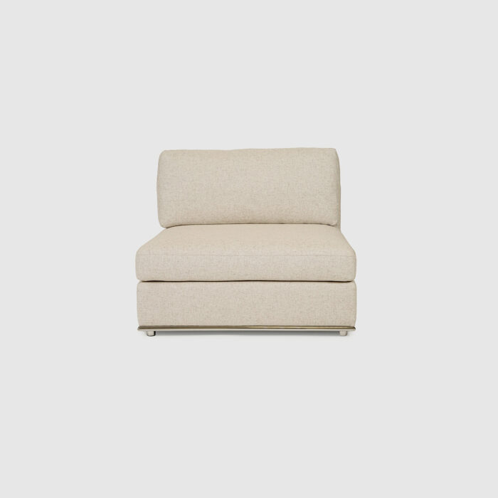 Luna Armless Chair beige tweed