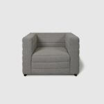 metroluxe accent chair grey boucle