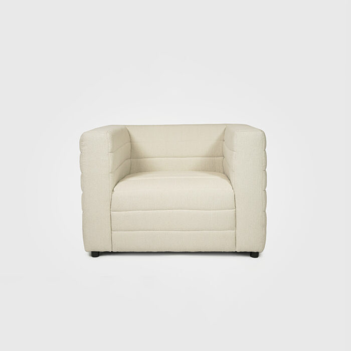 metroluxe accent chair off white boucle