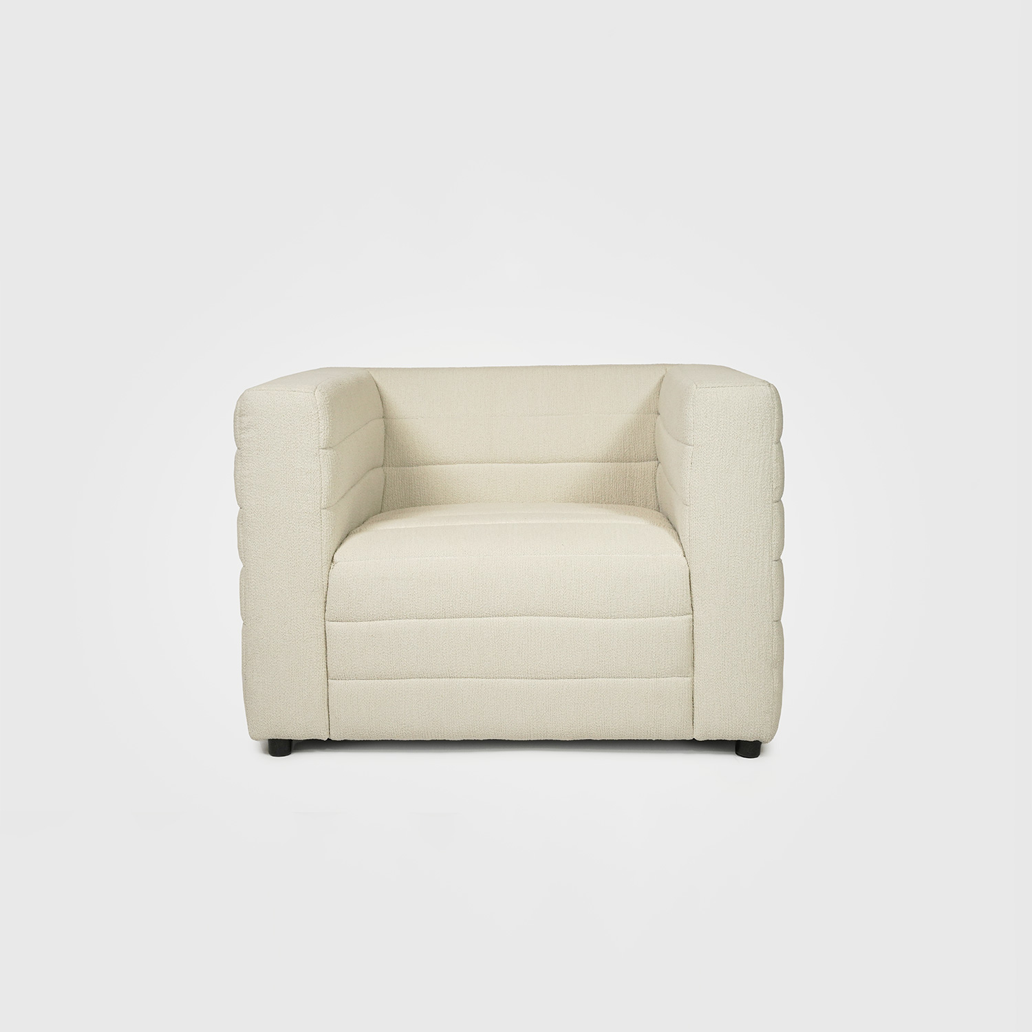 metroluxe accent chair off white boucle