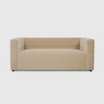 metroluxe 72.5 sofa sandy shade velvet