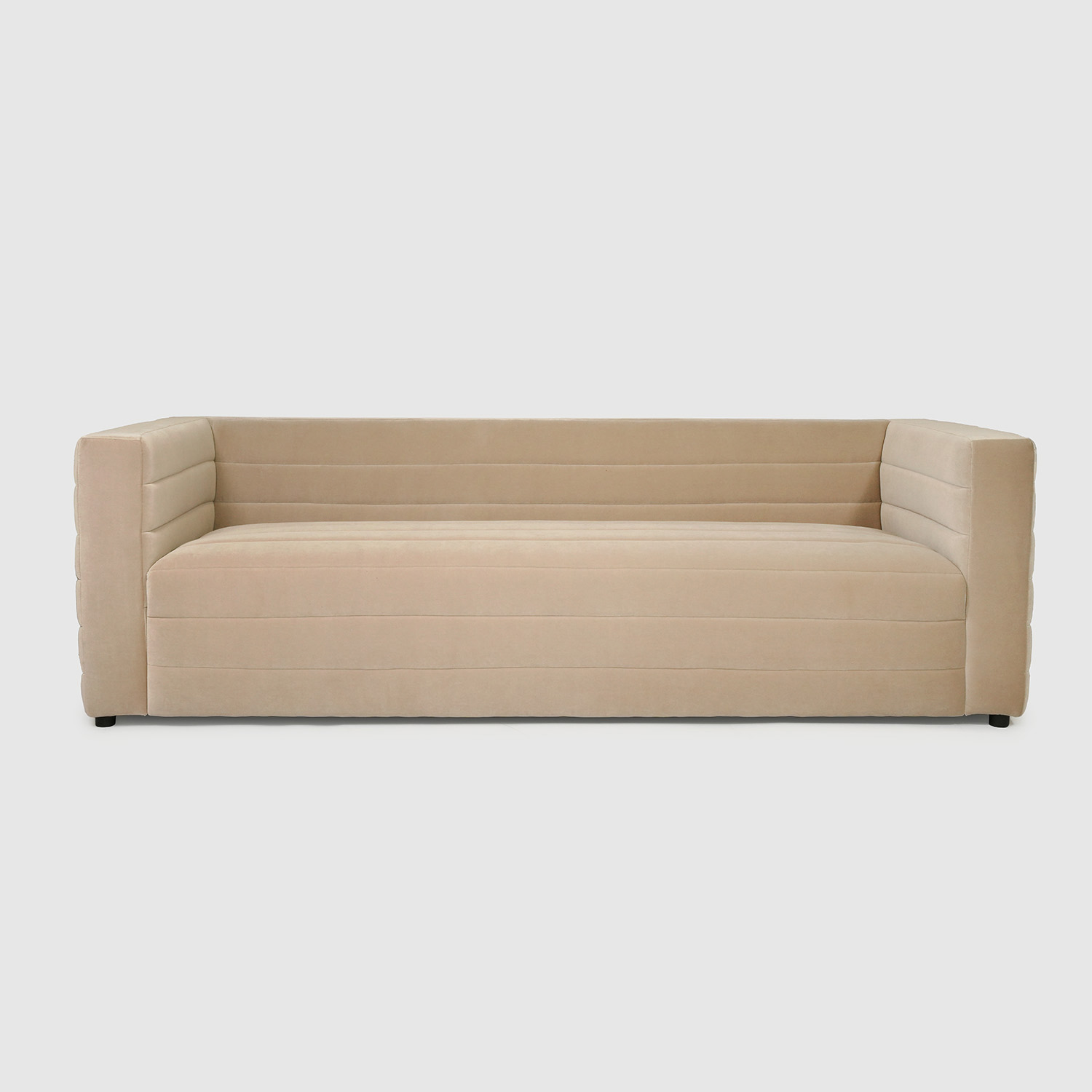 metroluxe 90.5 sofa sandy shade velvet