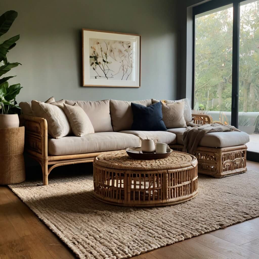 Rattan living room