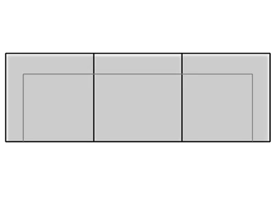 3-Piece Sectional Sofa (With Armless Chair)
