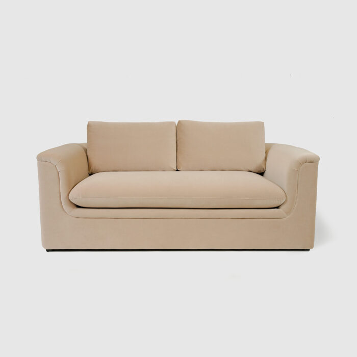 sienna 72.5 sofa sandy shade velvet