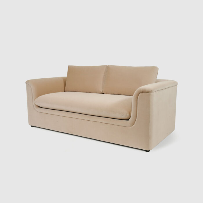 sienna 72.5 sofa sandy shade velvet