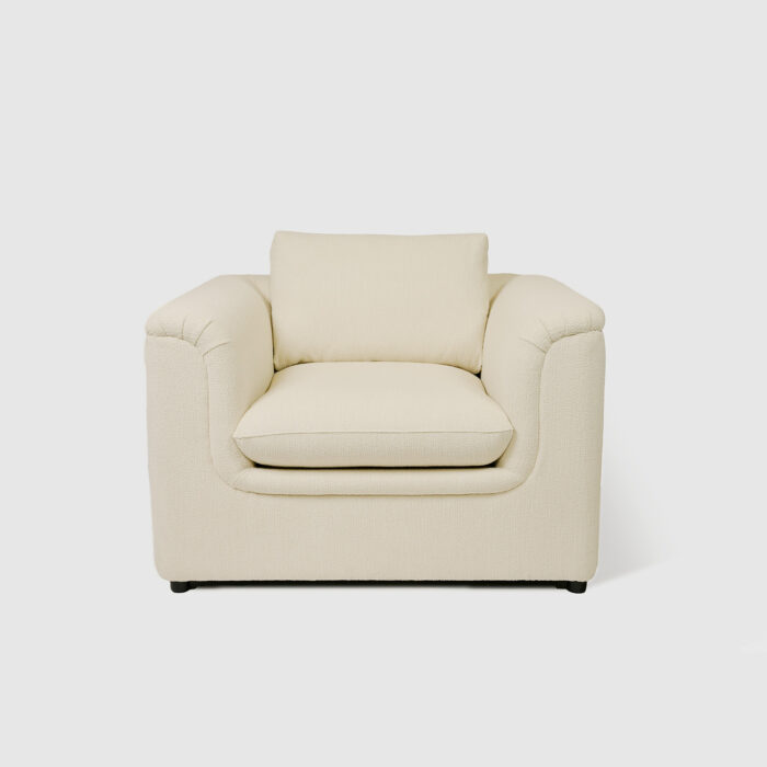 sienna accent chair off white boucle